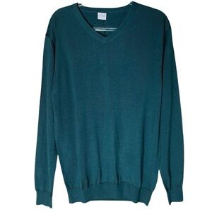NWT Ping Men’s Sullivan V-Neck Sweater in Pine. Size Large. Merino blend